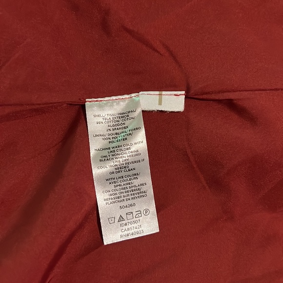 NWOT LOFT Jacket Red Corduroy Womens Blazer Jacket Womens Size 0 - Picture 9 of 10